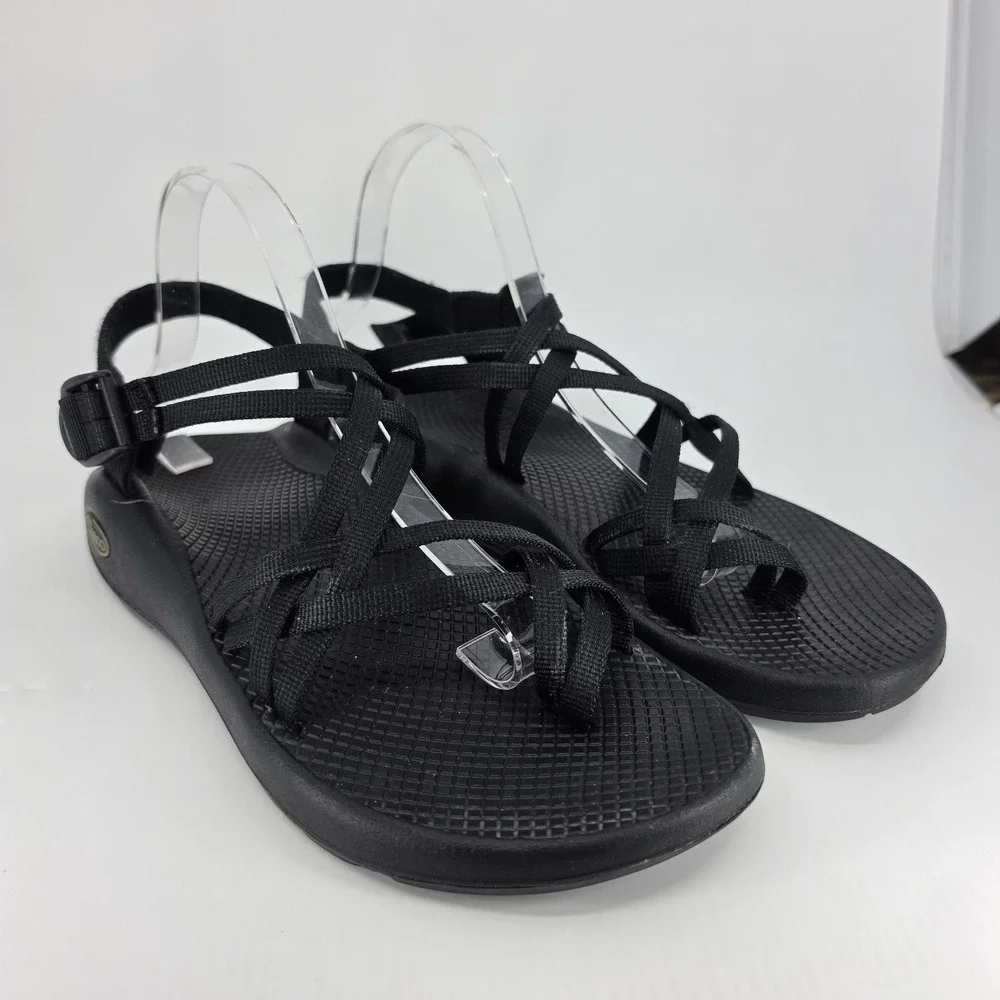 Womens Chaco Sz 11  ZX2 ZX/2 Classic Sandals Toe Loop Black Slingback J105492